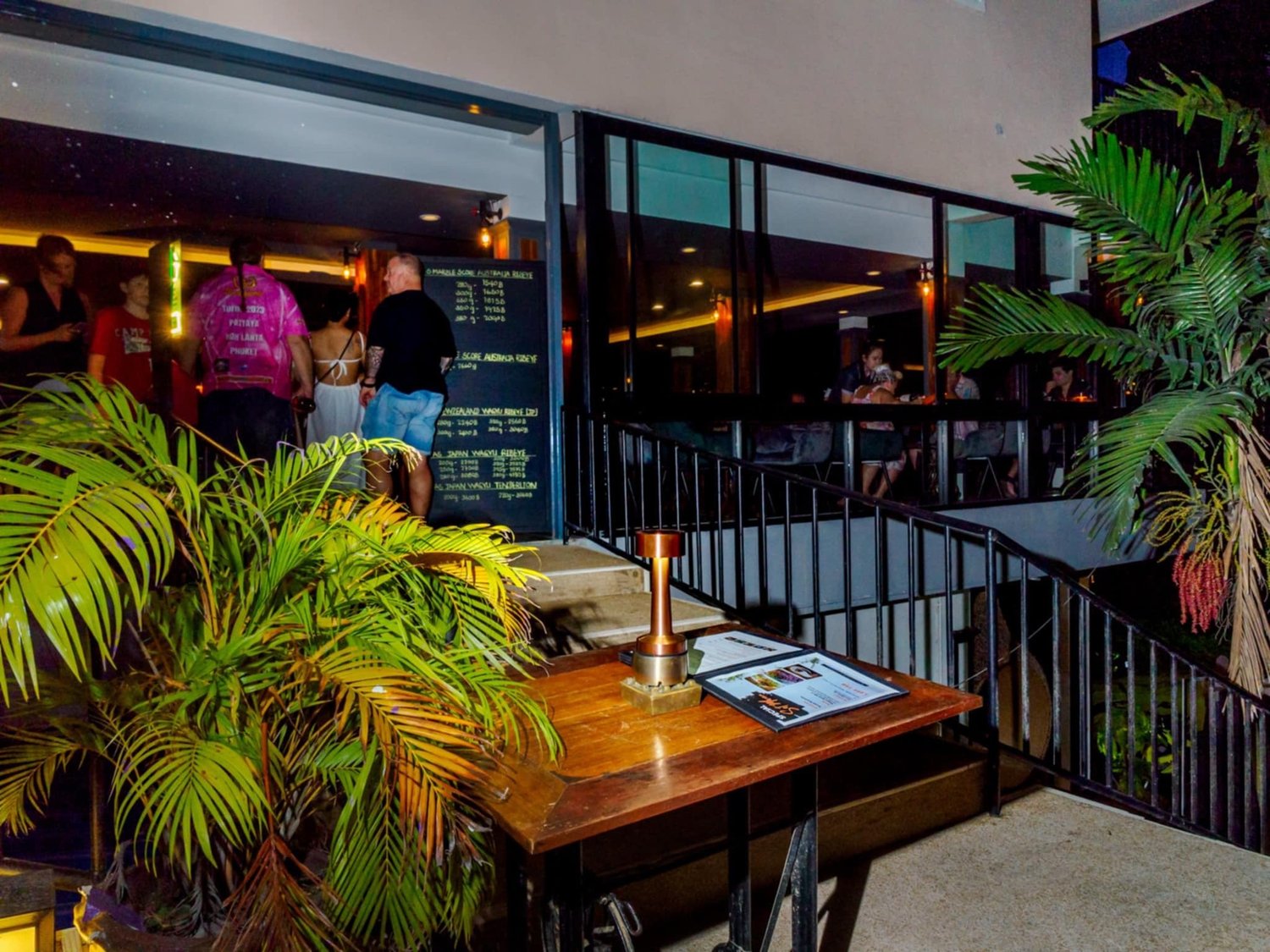 The real outdoor seating area at EAT Bar & Grill